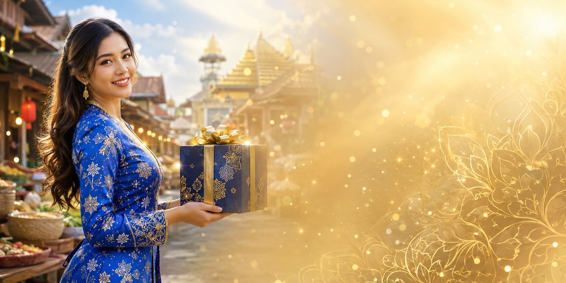 Pendaftaran bonus selamat datang di Kota Bharu dengan pakaian tradisional baju kurung